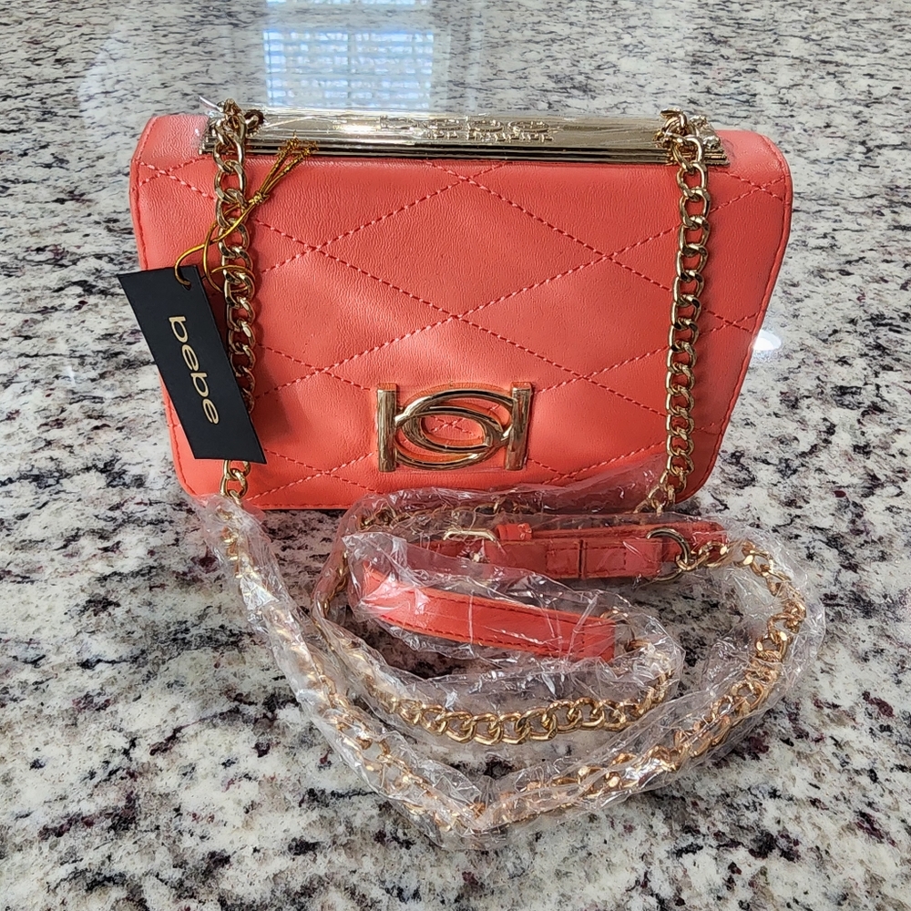 Bebe Salmon Abigail crossbody